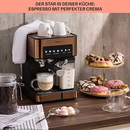 Кавоварка Klarstein Arabica Comfort 1350 W 20 бар (10041524) Бронза - мініатюра 3