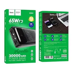УМБ Hoco DB81 Apollo PD65W fully compatible power bank 30 000mAh чорний - мініатюра 4