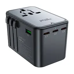 Зарядний пристрій Acefast 5xUSB 75W (3xUSB-C + 2xUSB-A) Gan Z1 Fast Charger (6974316282495)