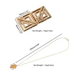 Затискачі для сосків з легкою підвіскою LOCKINK Adjustable Nipple Clamps with Light Pendant - Golden LOCKINK SX0848 99872 - мініатюра 4