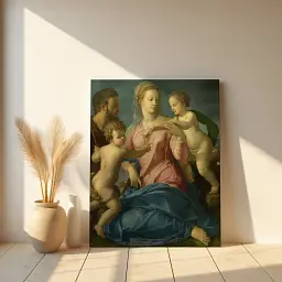 Інтер'єрна картина Мадонна Строганових, Бронзіно, Bronzino, Madonna Stroganoff, релігійний декор, 60×48 см (id6967) - мініатюра 2