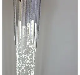 Сріблясто-хромований приліжковий LED підвіс Artlight 2353/1SL з пухирцевим склом 3,5W - мініатюра 6