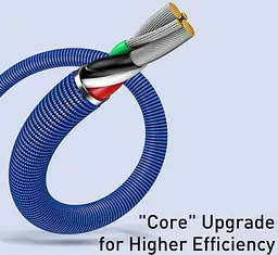 Кабель Baseus Crystal Shine Series Fast Charging Cable USB to Lightning 2.4A 1.2m CAJY000003 Blue - мініатюра 8