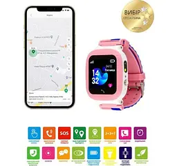 Дитячий смарт-годинник AmiGo GO004 Splashproof Camera+LED (Pink) [59320] - мініатюра 3