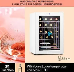 Винний холодильник Klarstein Shiraz 20 Slim Uno 53л (10040216) - мініатюра 5