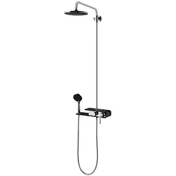 Душова система Corsan Klar Fiber chrome black CMN002BL, Хром