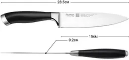 Ніж кухарський Elegance із нержавіючої сталі Fissman клинка 15 см, рукоятки 13 см kuh0009609 - мініатюра 2