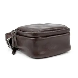 Месенджер маленький шкіряний чорний шоколад TIDING BAG 333-1C - мініатюра 4