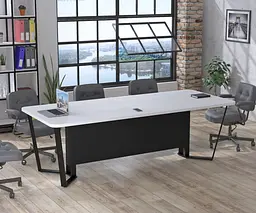 Стіл для переговорів V-240 Loft Design без розеток (Білий)