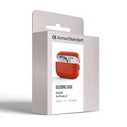 Силіконовий чохол для навушників Apple AirPods Pro 2 2022, Silicone Case, помаранчевий, захисний чохол, ультратонкий і легкий, захист від подряпин, пилу та ударів, м"який силікон, ArmorStandart (ARM64539) - мініатюра 3