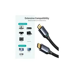 Кабель мультимедійний HDMI M to HDMI M 2.0m V2.1 8K60Hz HDR10 HLG Choetech (XHH01-BK) - мініатюра 6
