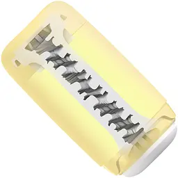 Мастурбатор TENGA PUFFY Custard Yellow, ультрам’який матеріал, багаторазовий, наскрізний - мініатюра 4