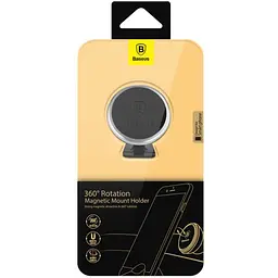 Автомобільний утримувач холдер Baseus 360-degree Rotation Magnetic Paste type SUGENT-NT0S Silver - мініатюра 4