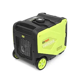 Генератор інверторний БЕНЗИНОВИЙ GENPOWER GBG 60IES 4.8kW (6kVA), однофазний, 230V, 50Hz, DC12V. об'єм 15.0л. витрата 0,374Lt/kWt.стартер (без АКБ), 465*445*505mm. 30кг. - мініатюра 5