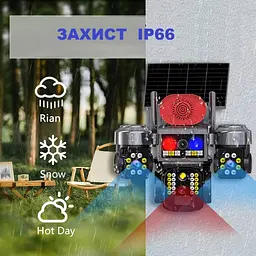 Вулична 4G камера QL23-G 15Мп з 3 лінзами сонячна панель зарядки акумулятор 10000мАг PIR сенсор руху - мініатюра 3