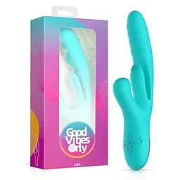 Вібратор-кролик із вагінальним відростком Good Vibes Only - Lisa Thrusting Rabbit Vibrator with G-Spot Stimulator - мініатюра 8