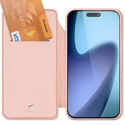 Чохол-книжка Dux Ducis з кишенею для візиток для Apple iPhone 17 Air (6.5) Rose Gold - мініатюра 2