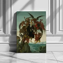 Інтер'єрна картина Мікеланджело, Муки Святого Антонія, Michelangelo, Torment of Saint Anthony, релігійний декор, 60×43 см (id6953) - мініатюра 2