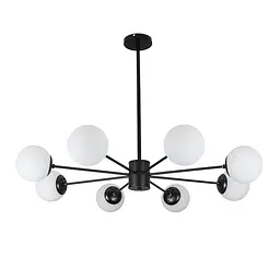 Люстра лофт з білими кулями Levistella 7529807-8 BK+WH