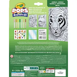 Набір для творчості Crayola Pops 3D Activity Set Тварини з 7 фломастерами (04-2802) - мініатюра 2