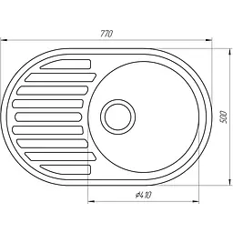 Гранітна мийка Globus Lux Ohara білий 770x500мм-А0007 000022440, Білий - мініатюра 6