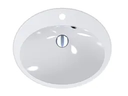 Умивальник Miraggio DEVON (0000648) Miramarble, Глянцевий, Врізний, Білий - мініатюра 4