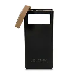Повербанк 20000mAh Power Bank Kraft TPB-2320 Black 22.5W QC3.0 LED-ліхтар (43-00031)