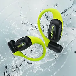 Навушники Langsdom бездротові спортивні кісткові TS-15 з дужкою за вухо Bluetooth 5.4 шумоподавленням та мікрофоном Салатовий - мініатюра 5
