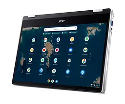 Ноутбук Acer Chromebook Spin CP314-1HN 14' FHD IPS, Intel C N4500, 8GB, F128GB, UMA, ChromeOS, сріблястий (NX.AZ3EU.001) - мініатюра 3
