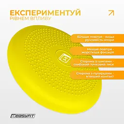Балансувальна масажна подушка EasyFit жовта - мініатюра 7