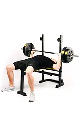 Набір Besport PowerPro 89кг з прямим грифом та лавою WB-003 - мініатюра 17