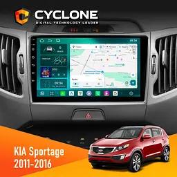 Штатна магнітола KIA Sportage 3 2011-2016 CAN Cyclone C9-013 4x64 DSP 4G Cyclone (НФ-00007316)