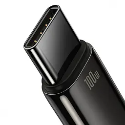 Кабель Baseus Tungsten Gold Fast Charging Data Cable USB to Type-C 100W 1m Black (CAWJ000001) - мініатюра 4