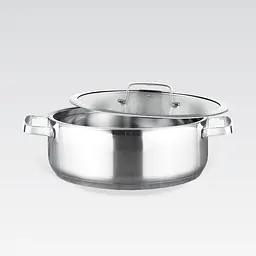 Каструля з кришкою Maestro MR-3514-22 22 см 2 л срібляста - мініатюра 2