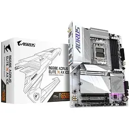 Материнська плата Gigabyte AM5 B650E Aorus Elite X AX ICE, B650, 4xDDR5, Int.Video (CPU), 4xSATA3, 3xM.2, 1xPCI-E 5.0 x16, 2xPCI-E 4.0 x16, Realtek 7.1, Realtek 2.5Gb, WiFi 6E, Bluetooth 5.3, 14xUSB3.2/8xUSB2.0, 2xHDMI/Type-C, ATX - мініатюра 2