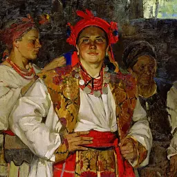 Інтер'єрна картина Наречена, Федір Кричевський, Україна, істория, інтер'єрний декор, 42×60 см (id6882) - мініатюра 5