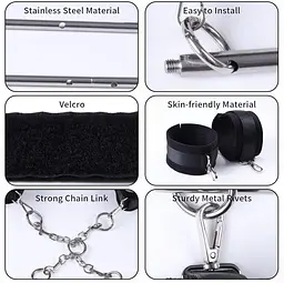 БДСМ-набір LOCKINK YEAHWOW Door Swing Leg Spreader Bondage set SX2847 104349 - мініатюра 2