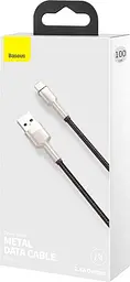 Кабель Baseus Cafule Metal Series Data Cable USB to Lightning 2.4A 2m CALJK-B01 Black - мініатюра 3