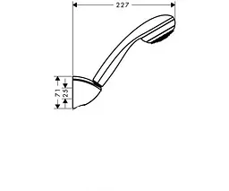 Душовий гарнітур Hansgrohe Crometta 85 1jet/ Porter’C 27577000, Хром - мініатюра 2