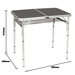 Стіл Bo-Camp Case Model 90x60 cm Grey (1404393) - мініатюра 7