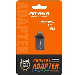 Перехідник Amaya 01UL Lightning Male to USB Female USB3.0 Grey - мініатюра 2