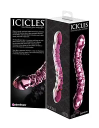 Двосторонній фалоімітатор Icicles Model 55 19.5 см (рожевий) - мініатюра 9