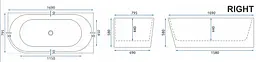 Ванна акрилова кутова Rea Sydney Bellanto 170x80 R white REA-W6900, Білий - мініатюра 5
