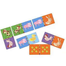 Настільна гра Djeco Дитяче доміно Ферма (Domino Farm, 28 pcs) (DJ08158) - мініатюра 2