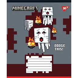 Зошит Yes Minecraft Walls А5, 24 аркуша в клітинку (767568)  