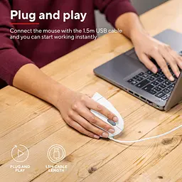 Комп'ютерна миша Trust Verto Ergonomic USB-A білий teh0013975 - мініатюра 8