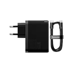 Мережевий зарядний пристрій Baseus GaN5 Pro 2 порта, USB + Type-C 100W Черный (CCGP090201) - мініатюра 3