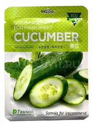 Маска тканинна для обличчя Amicell Pascucci Good Face Eco Cucumber з екстрактом огірка
