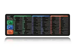 Великий килимок для мишки WorkPlaceShop Поєднання клавіш для Word, Excel та Power Point 900 x 300 мм