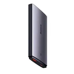 Мережевий зарядний пристрій з кабелем Baseus GaN5 Pro Ultra-Slim Fast Charger C+U 65W Gray((With Mini White Cable C to C 100W(20V/5A) 1m Black) (CCGP150113) - мініатюра 4